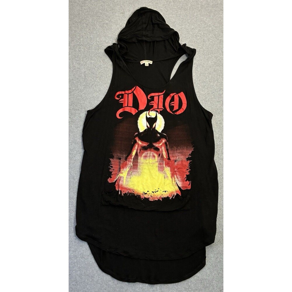 Men’s DIO Graphic Sleeveless Hooded Tank Large Black Zenana Outfitters